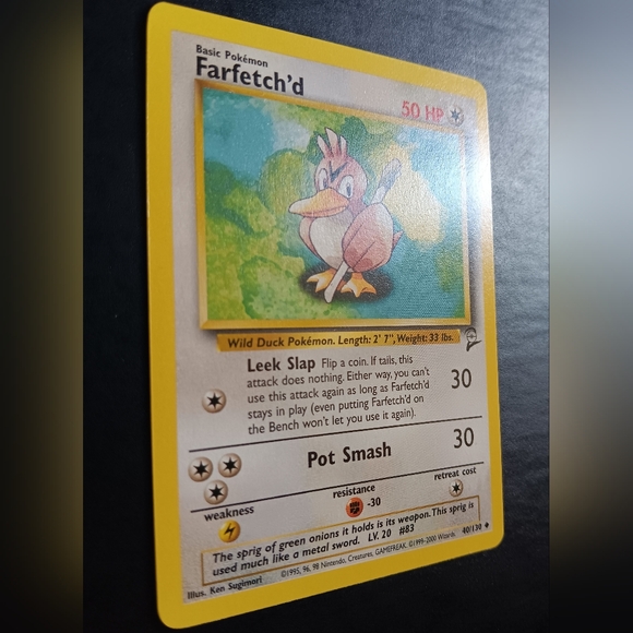 Farfetch'd Pokemon Card - Base Set 2 - NO. 40/130 Uncommon Non-Holo - Picture 3 of 9